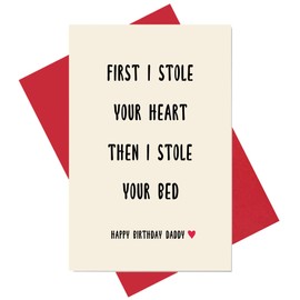 Alzombi Funny Birthday Card for Dad, Daddy Card, Happy Bday Greeting Card for Father, Stole Your Heart Card