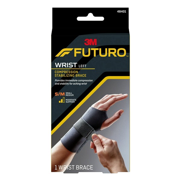 FUTURO Compression Stabilizing Wrist Brace, Left Hand, S/M