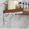 TAIMIKO 10 Inch Folding Shelf Brackets 2 Pack，Stainless Steel Shelf