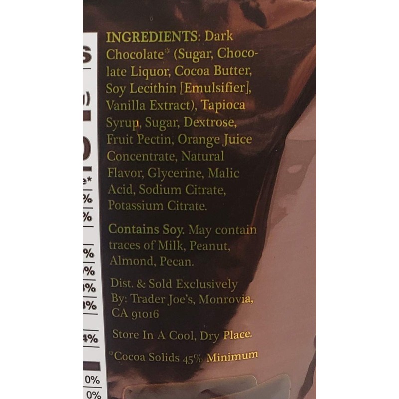 Trader Joe's Dark Chocolate Orange Sticks 10 oz (Pack of