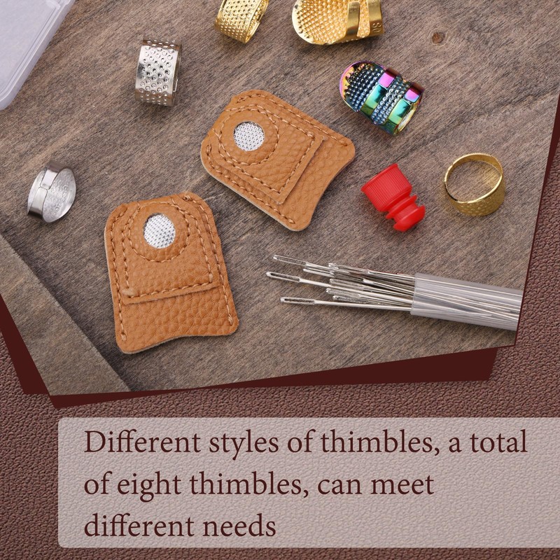 33pcs Hand-Working Sewing Thimble Set, 23 PCS Large Eye Sewing