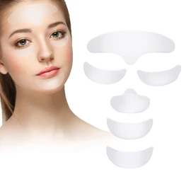 Parches de Silicona para Arrugas, 6 Piezas Parche Cutaneos Antiarrugas para el Estiramiento de la Piel, Almohadilla de Parche Reutilizable para la Cara, la Barbilla, los Ojos y la Frente