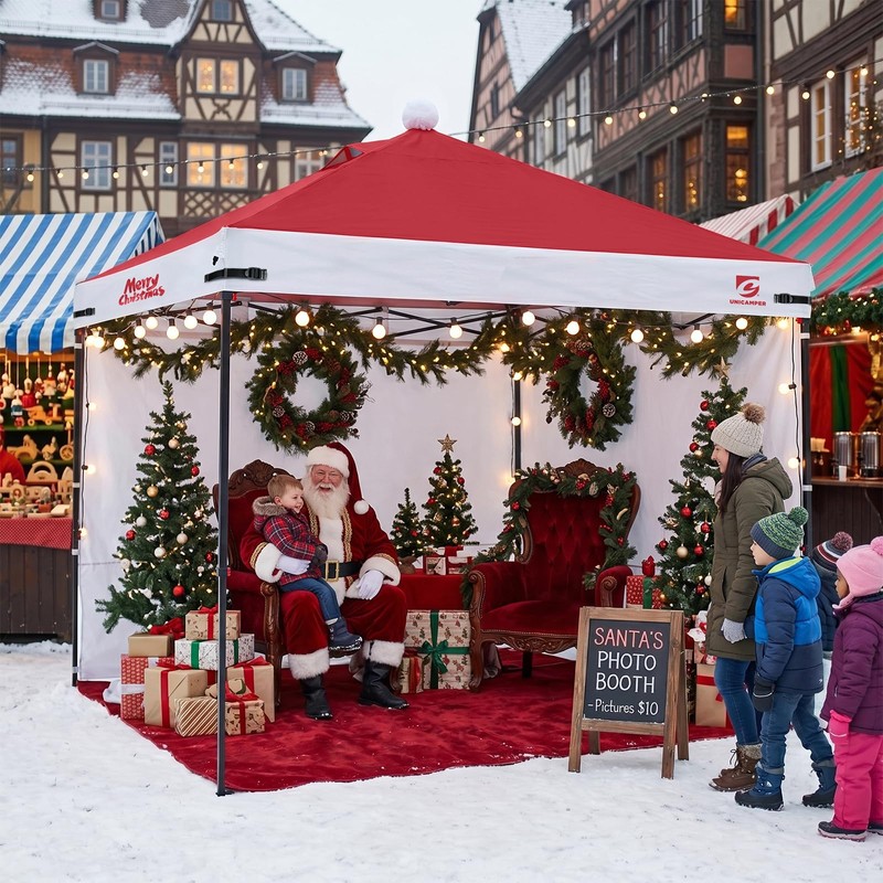 10x10 Pop Up Canopy Replacement Top Cover, Christmas Decoration(TOP ONLY)
