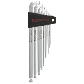 PB SWISS TOOLS 2222LH-10CN Long Hex Wrench Set with Multi-Angle Ball (Pack)