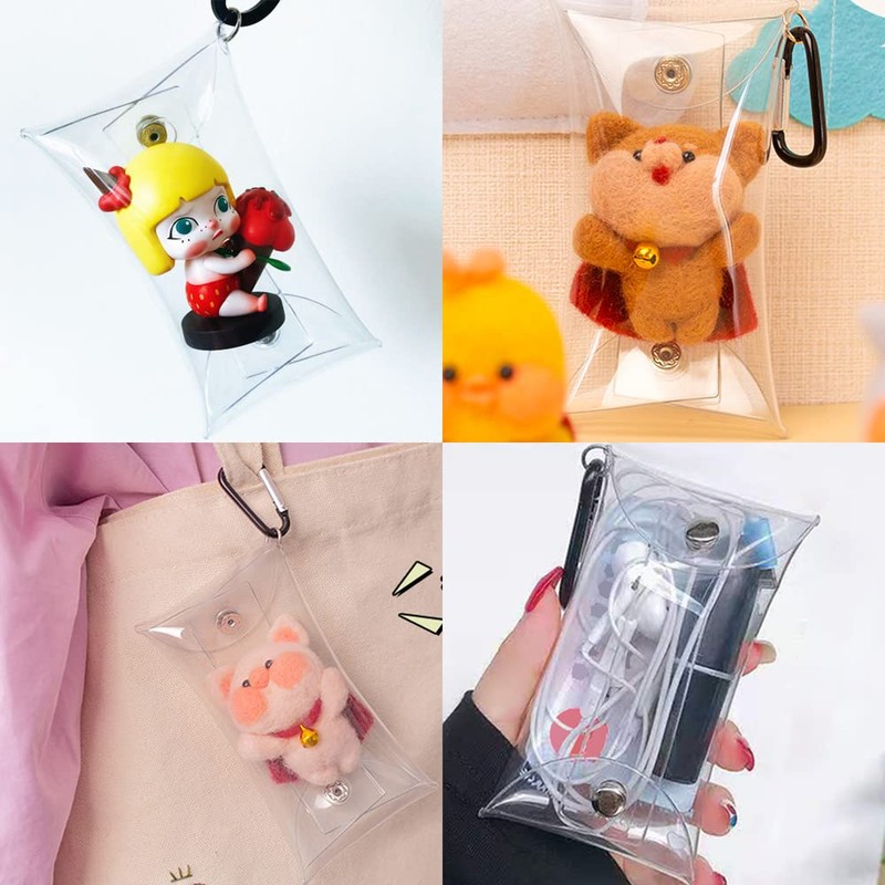 Samcos Coin Purse, Transparent Set of 2, Mini Pouch, Wallet,