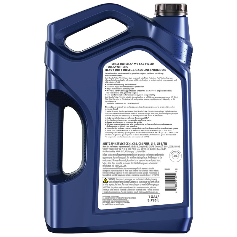 Shell Rotella T6 MV Multi-Vehicle Full Synthetic 5W-30 Diesel Engine