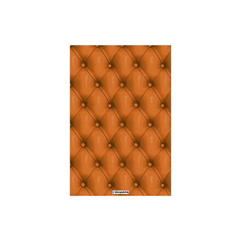 Décopatch - Ref C634O - Orange Leather Cushion Print Paper