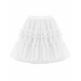 [LIANFOR] Children's Clothing, Children's Tulle Skirt, Girl's Half Skirt, Kids' Skirt, Cute, Fluffy, Princess Skirt, A-Shaped Skirt, Casual, Wedding, Recital, Birthday, Kindergarten Entrance Ceremony,