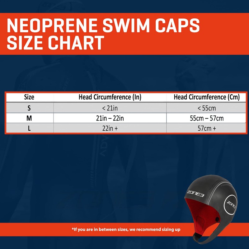 ZONE3 Neoprene Heat Tech Warmth Swim Cap With Ajustable Strap