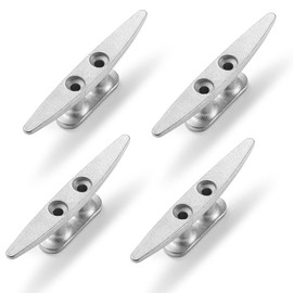 ZOMCHAIN Boat Cleat, 4 inch 304 Stainless Steel Dock Cleat-Ideal for Marine, Deck, Nautical Decor (4 Pack)