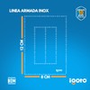 iGoto INOX1005 con 1 apagador sencillo de 3 módulos, Acero