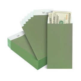 Mr. Pen- Money Envelopes for Cash, 100 Pack, 6.5" x 3.5", Misty Sage Craft Paper, Cash Envelopes for Money Saving Challenge Bulk