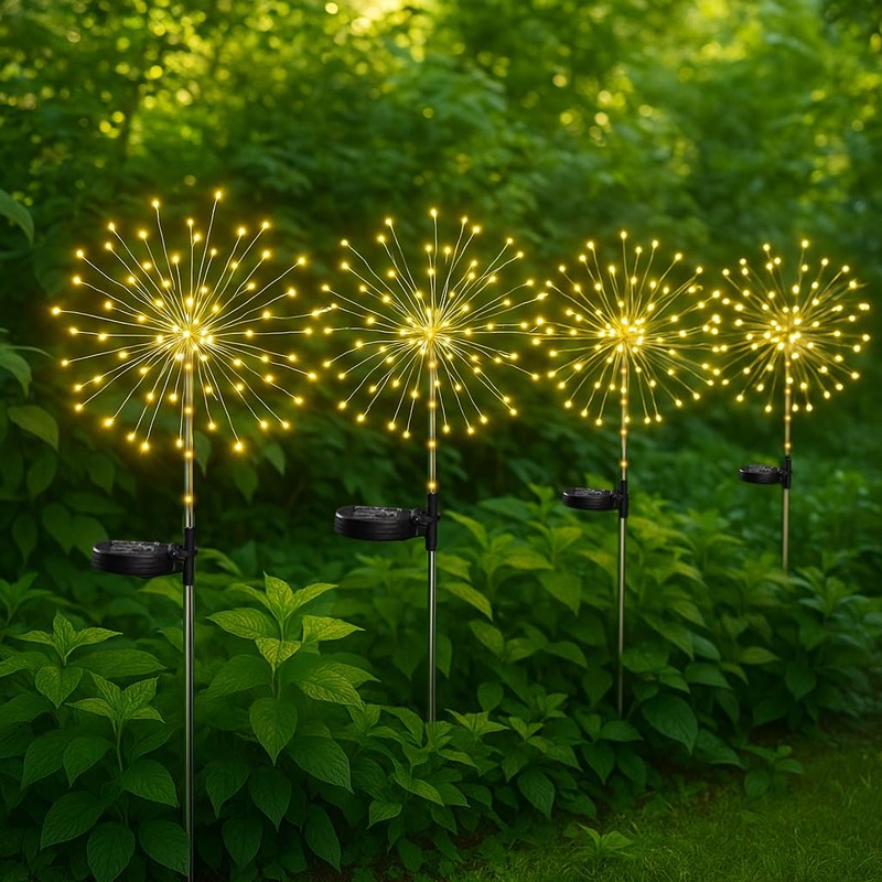 Lanthium 2 Pack Garden Decoration Solar Outdoor Light with 300