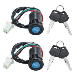HOOUP Ignition Starter On Off Switch Key for 50cc 70cc 90cc 110cc 125cc TaoTao Coolster Sunl Baja Roketa Apollo Kymco Chinese ATV Dirt Pit Bike Quad Go Kart Moped Scooter Mini Bike Hawk 110 4 Wheeler