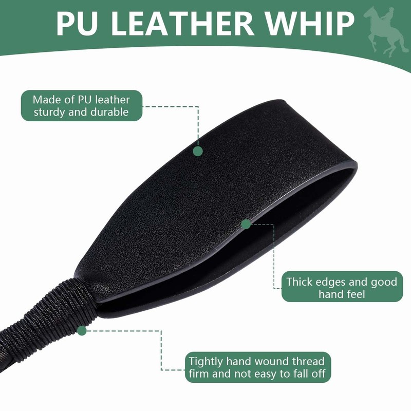 OBTANIM 18 Inch Riding Crop PU Leather Horse Whip Crop