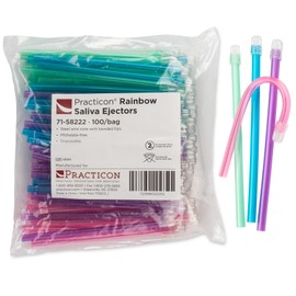 Rainbow Saliva Ejectors, 100 Pack