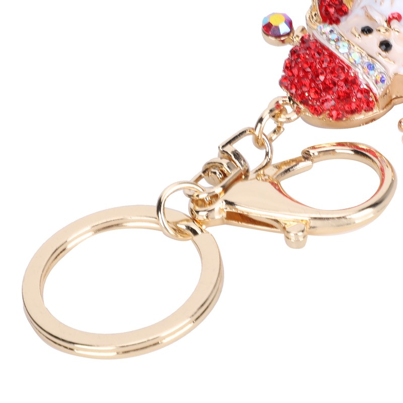 2Pcs Santa Keychain Pendant Cute Stylish Fahionable Decorative Hanging OrnamentsRed
