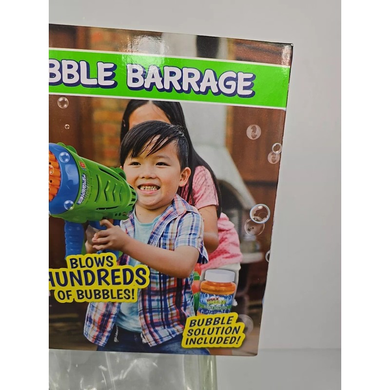 Play Day Bubble Barrage Gun Includes 4oz Solution & Drip