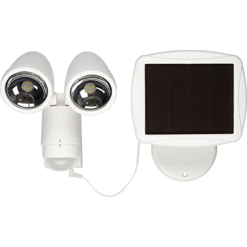 Powerspot LED Solar Spotlight, White, 2x 3 LEDs, Moving