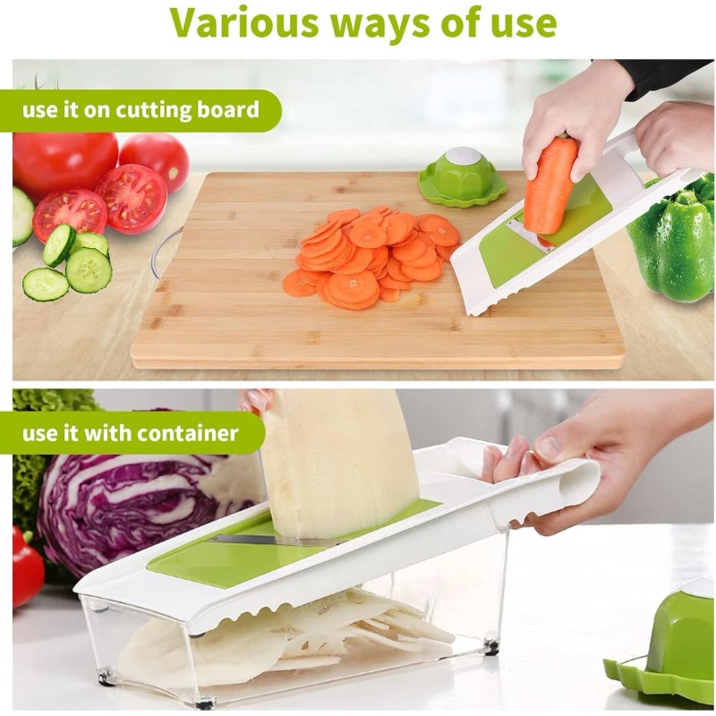 ADODU Graters For Kitchen, Cheese Grater with Container, Mandoline Slicer