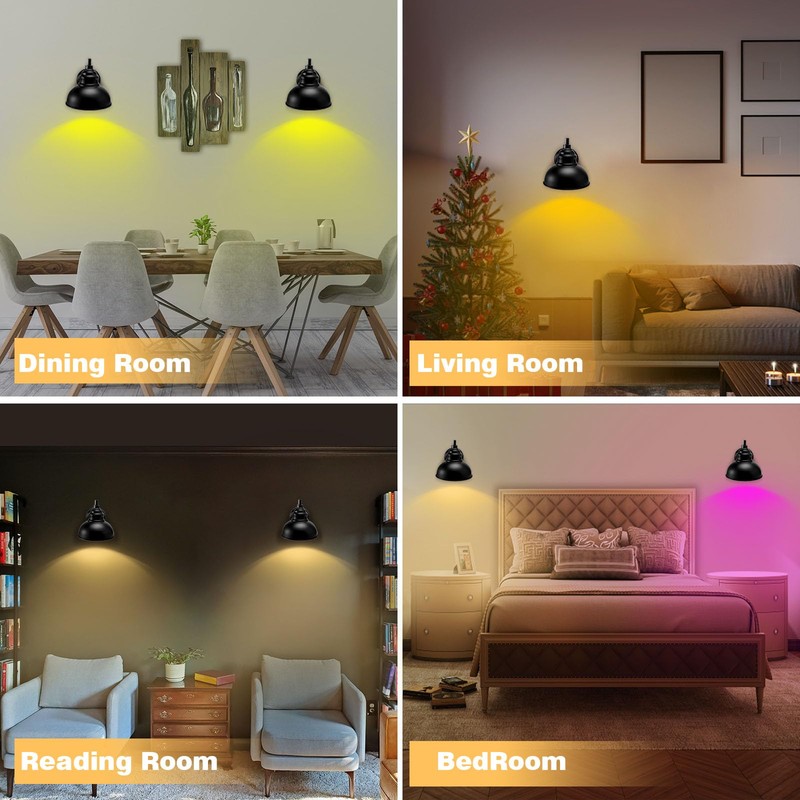 Wall Sconces Battery Operated – Rechargeable Wall Lights with Remote