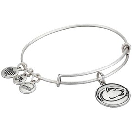 Alex and Ani Women's Pennsylvania State University Mascot Charm Bangle Bracelet, Rafaelian Silver