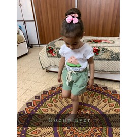 Goodplayer Toddler Baby Girls Summer Clothes Set Kids Watermelon Print T-shirt Short Sets Outfits for 1-4 Years Old (3-4 Years, Green)