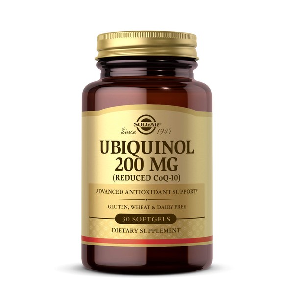 Solgar Ubiquinol 200 mg (Reduced CoQ-10), 30 Softgels - Promotes