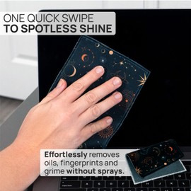 Quick Cloth Microfiber Glasses Cleaning Cloths – 5x7, World Map, 2 Pack with Case | Double-Sided Lens Cleaner for Eyeglasses, Camera, Screens & Glass | Reusable Microfiber Glass Polishing Cloths