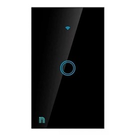 Bunker Interruptor inteligente táctil Wifi Versión 2023 (mejorada) NO REQUIERE CABLE NEUTRO Negro (1 apagador)