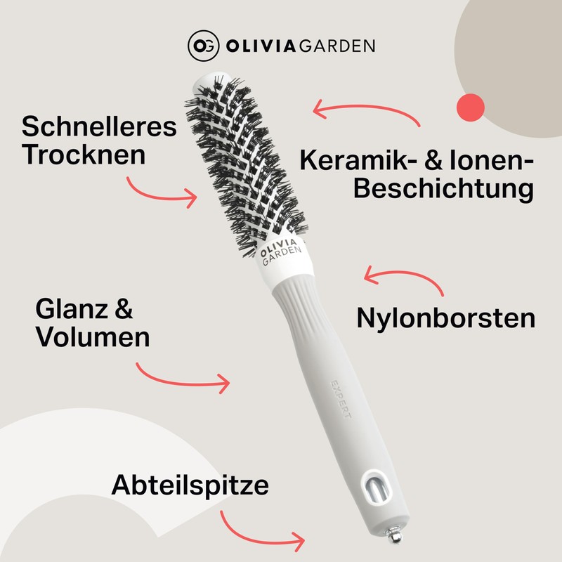 Olivia Garden Expert Blowout Shine - White & Grey -