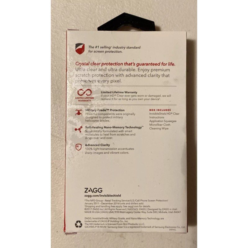 ZAGG Invisible Shield HD clear Screen Protector for Galaxy 46mm