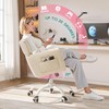 DurayLoly Home Office Chair with Wheels Soft-Touch Material,Modern Cute Vanity