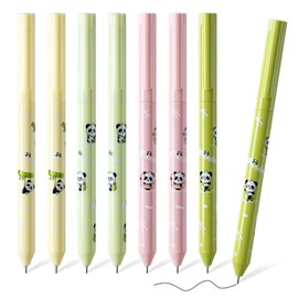 BAYTORY Rotatable Black Gel Pens, 0.5 mm Fine Point Ink Pen, Smooth Writing, Quick Dry Aesthetic Pens for Journaling Note Taking and Office School & Home Supplies (Green)