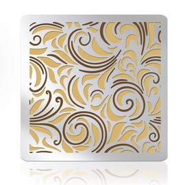 UNICRAFTALE Metal Stencil Swirl Pattern Stencils for Painting Wood Burning Stainless Steel Reusable Template Flower Floral Template for Scrapbooking Drawing Carving Engraving