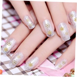 FOMIYES Nail Art Kit 3 Sets Christmas Snowflake Nail Art Stickers Sequins for Home Party Decorations