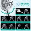 Hibbent High Pressure Shower Head with Handheld 10 Settings Spray