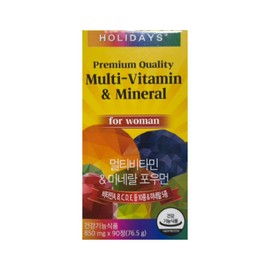 Holidays Vitamin Multivitamin Mineral for Women 90 tablets 1 box 3 months / 홀리데이즈 비타민 멀티비타민 미네랄 포우먼 우먼 90정 1박스 3개월