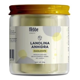 Lanolina Anhidra Pura, Uso Cosmético Y De Grado Alimenticio, Hebbe Cosmetics 250gr