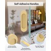 MeBantoo 2 Pack Self-Stick Door Handles, 4 Inch Aluminum Alloy