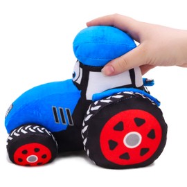 Toyland® 8 Inch Plush Farm Tractor - Bedroom Decoration for Boys and Girls (Blue)