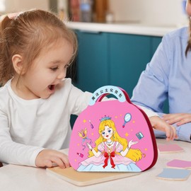 Dress Up Games for Girls,Princess Makeup Kit for Girls | Fantasy Dress-Up Stickers Kit Toys, Relieve Boredom Makeup Game, Princess Costume Accessories for Kids Girls Ages 5+