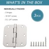 30 Pack Satin Nickel Door Hinges 3.5 inch Brushed Nickel