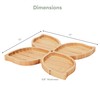 Hallops Bamboo Fruit Tray - Premium Serving Platter Set with