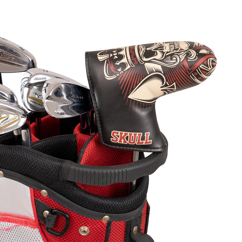 Golf Putter Blade Club Head Cover Pingtype Magnetic Black PU