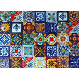 Escanver 90 Piezas Azulejo Talavera 10cm Diferentes Colores Confeti