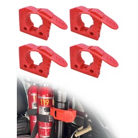 Chelhead Jack Handle Holder, Scoop Holder Mounting, Rubber Cuff Mounting, Quick Release Cuff Mounting Holder, Suitable for Tools with Diameter 1.1 - 1.4 inches (29 - 35 mm), Set of 4, Red