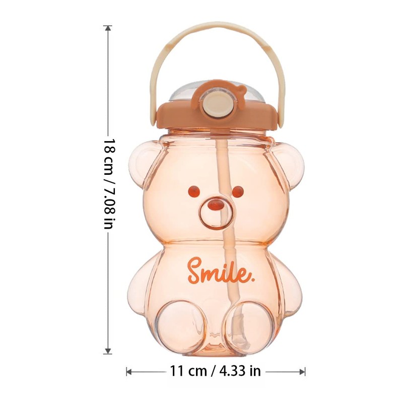 32oz Bear Straw Water Bottle Large 1L BPA Free Water