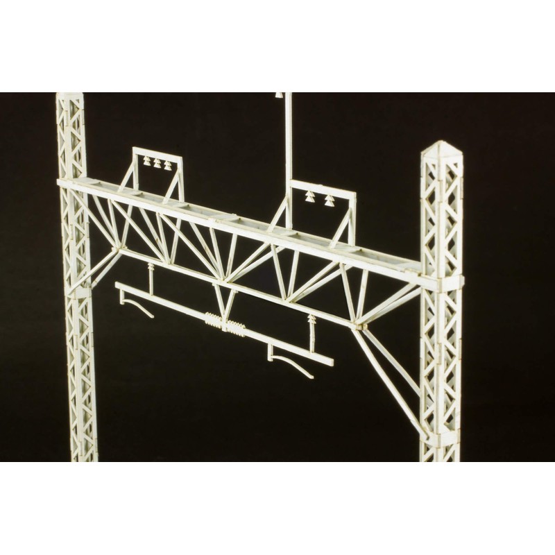 PLUMPMOA HO Gauge 1/80 Overhead Pole, Unassembled, Paper Kit, Resale,
