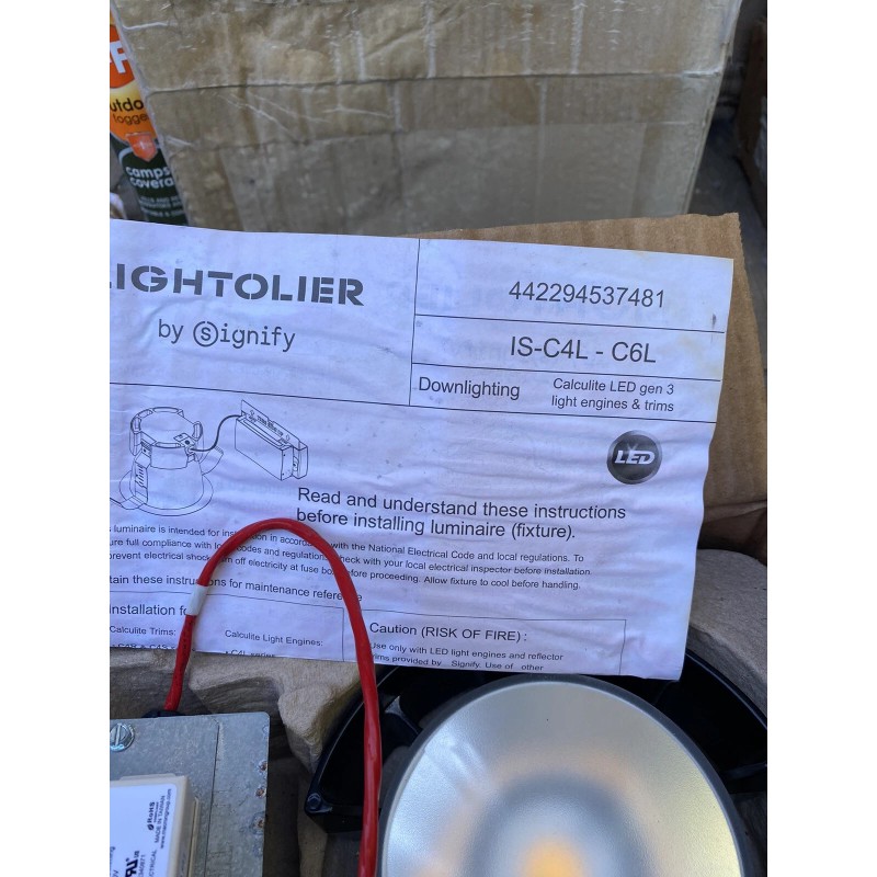 Lightolier (TOA) 442294537481 Lightolier DXX1 Downlight IS-C4L-C6L 9124 010 51418